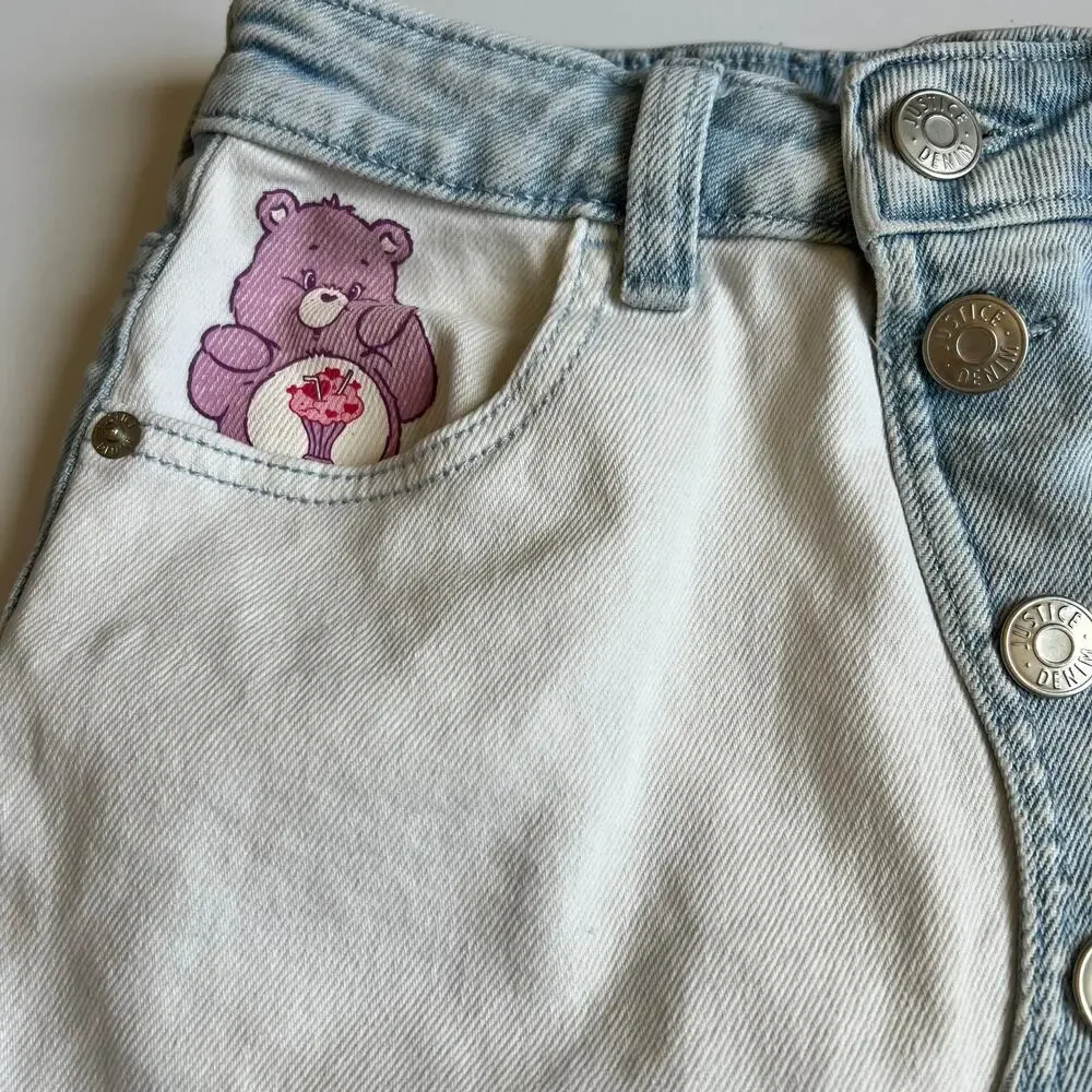 Justice Girls Care Bears Denim Skort